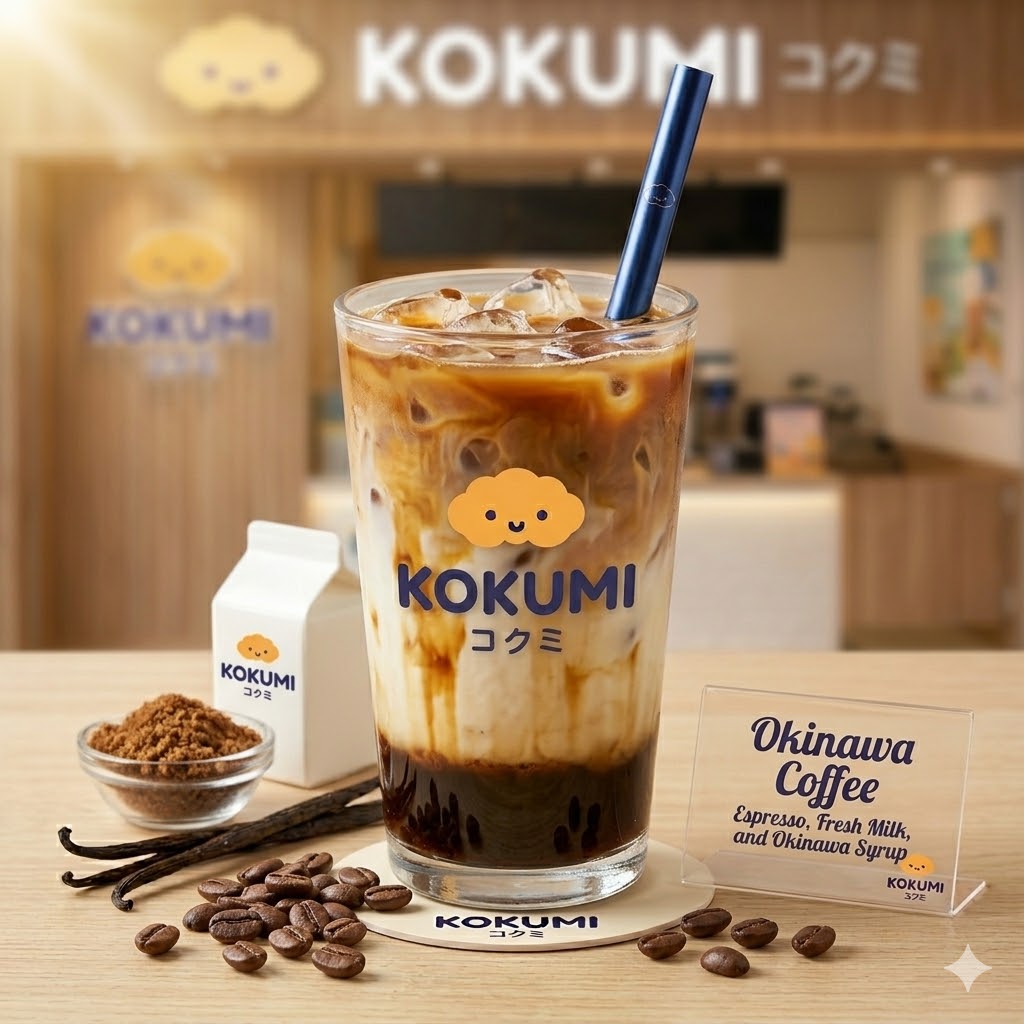 Okinawa Coffee – Espresso dengan fresh milk dan Okinawa syrup